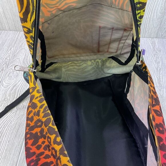 Vintage 90s Jansport Leopard and Zebra Print Retro Backpack Adults Kids - Picture 8 of 9